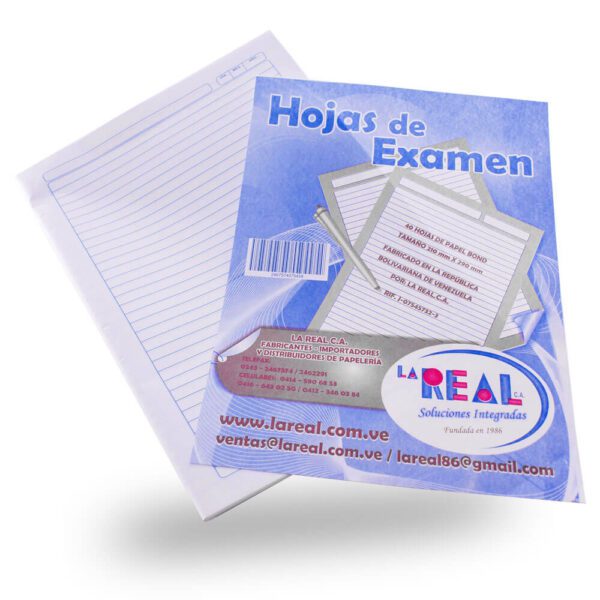 Hoja de Examen de 40 Hojas