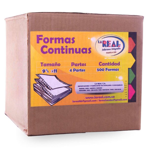 Formas Continuas 9 1/2 x 11, 4 Partes