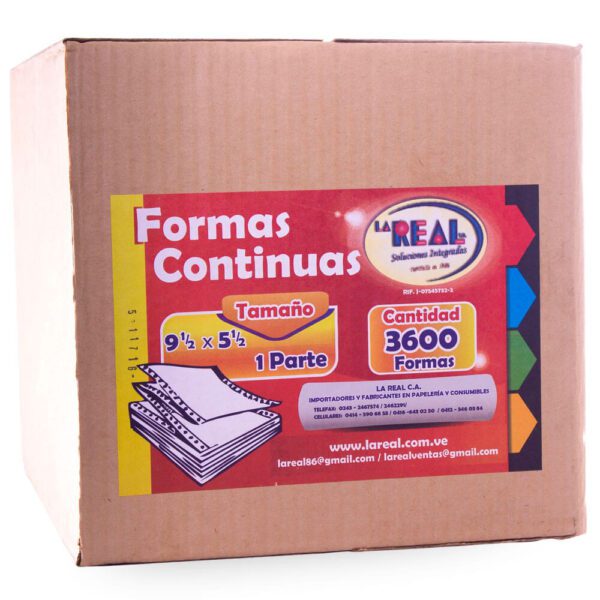 Formas Continuas 9 1/2 x 5 1/2, 1 Partes