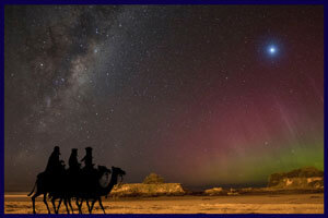 3 Reyes Magos en el desierto